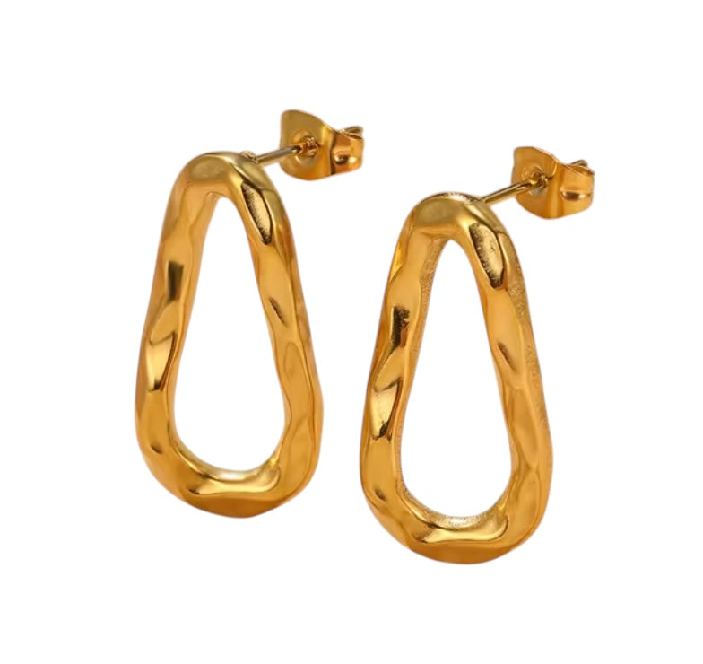 Boucles d’oreilles Melia | Acier inoxydable doré