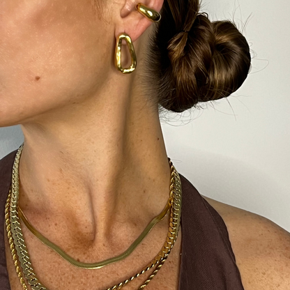 Boucles d’oreilles Melia | Acier inoxydable doré